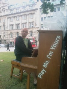 Dave playing streetpianos.co.uk